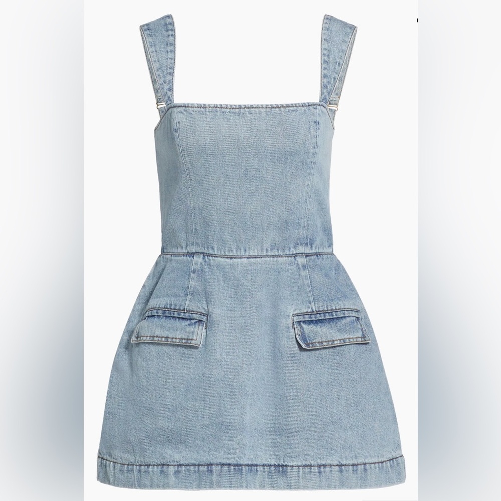 Amanda Uprichard Bethany Denim A-Line Romper